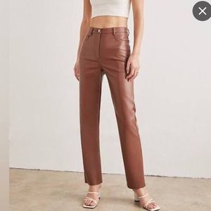 Wilfred The Melina Super High-Rise Pant in Cognac Aritzia